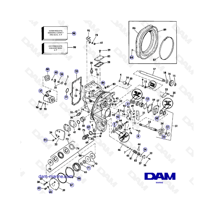 Base OMC 400 - Carcasa intermedia