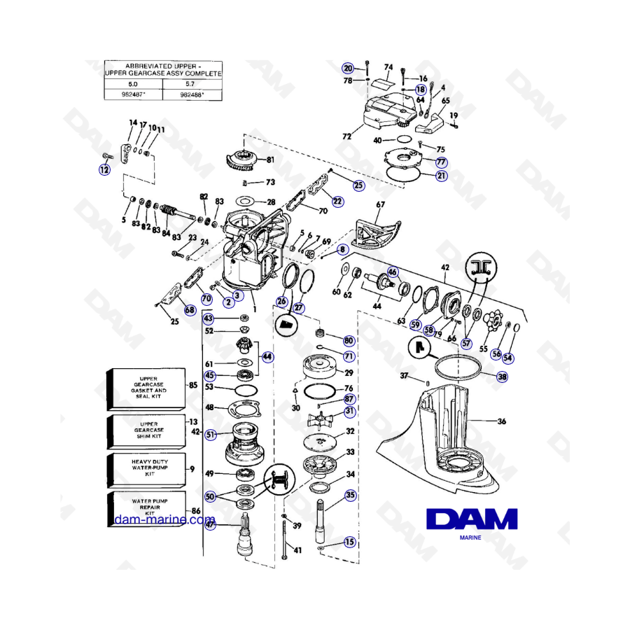 Base OMC 800 - Parte superior de la base