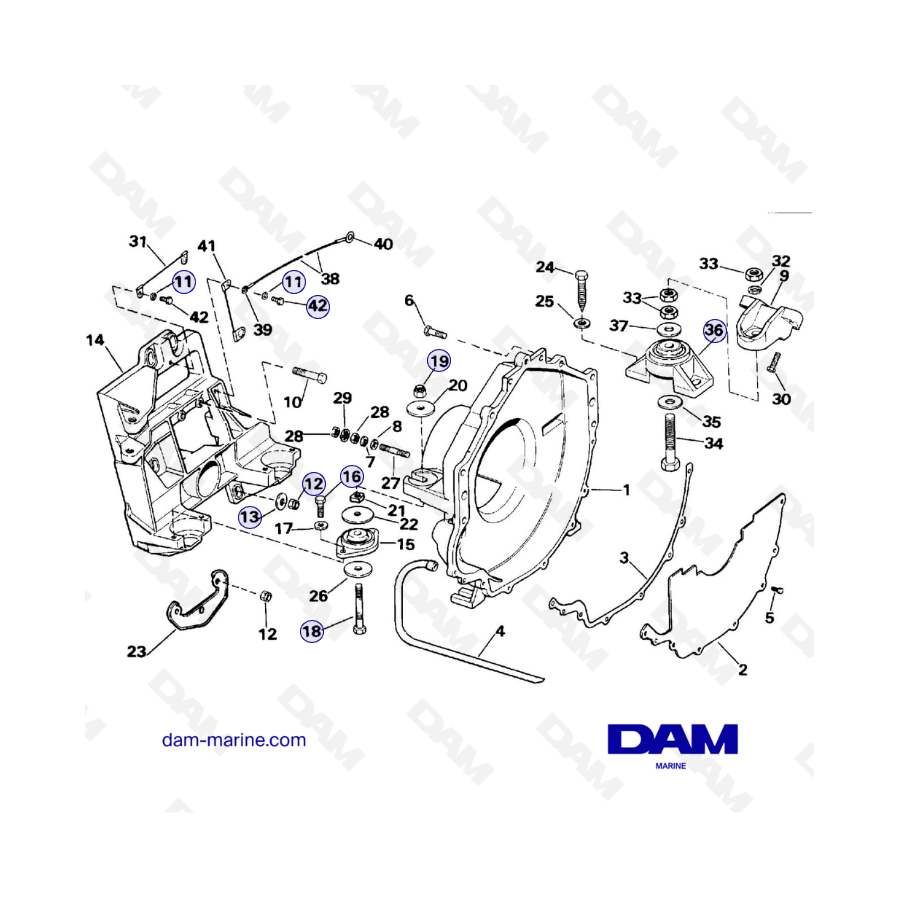 Embase OMC Cobra - Transom plate