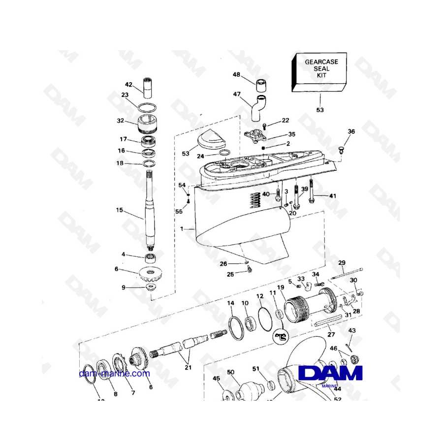 Embase OMC SX - Bas d'embase