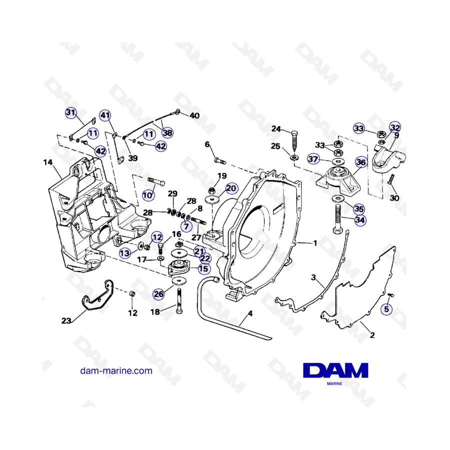 Embase OMC SX - Transom Plate