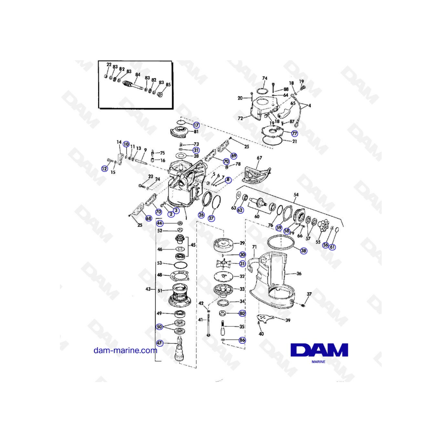 Embase OMC Electrique - Haut d'embase