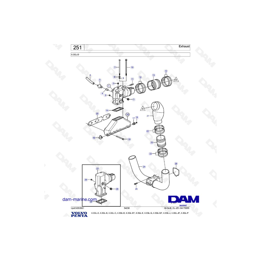 Volvo Penta 4.3L GL - Exhaust