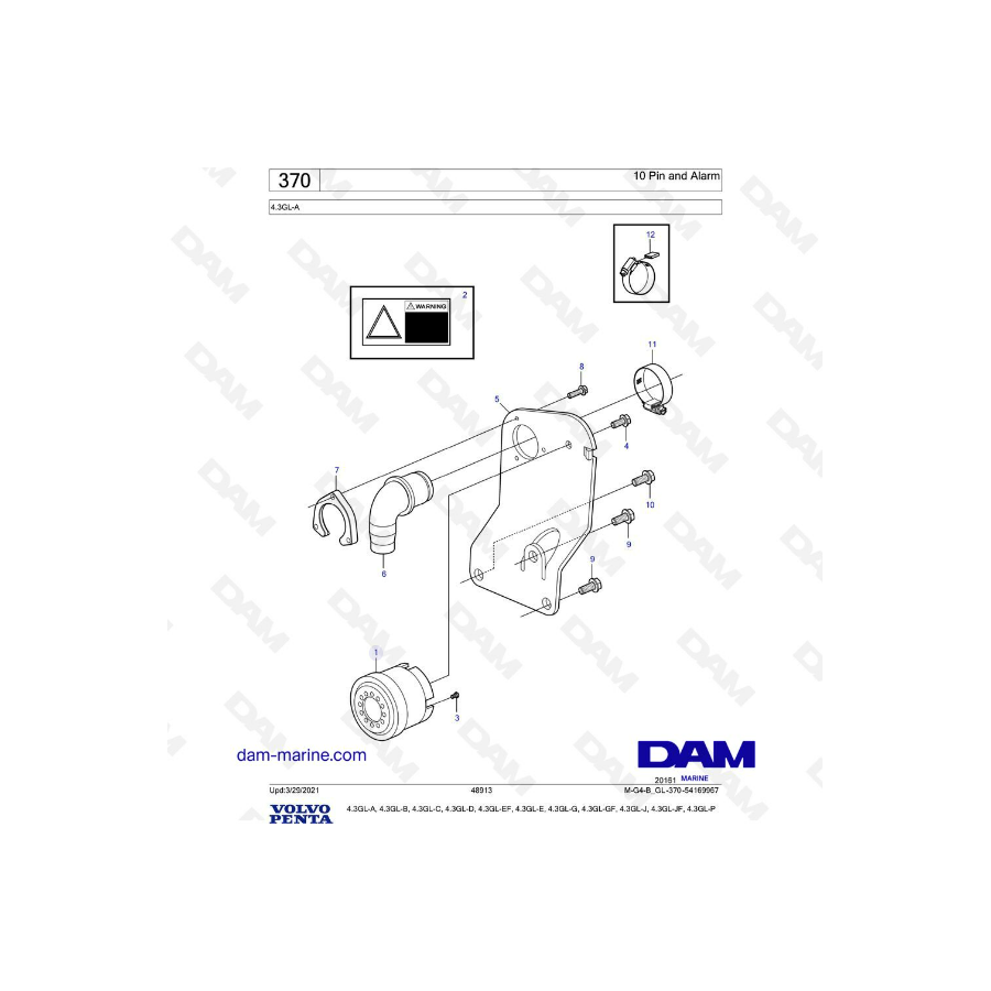 Volvo Penta 4.3L GL - 10 Pin and Alarm