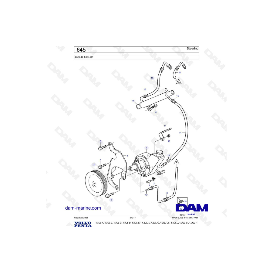 Volvo Penta 4.3L GL - Dirección