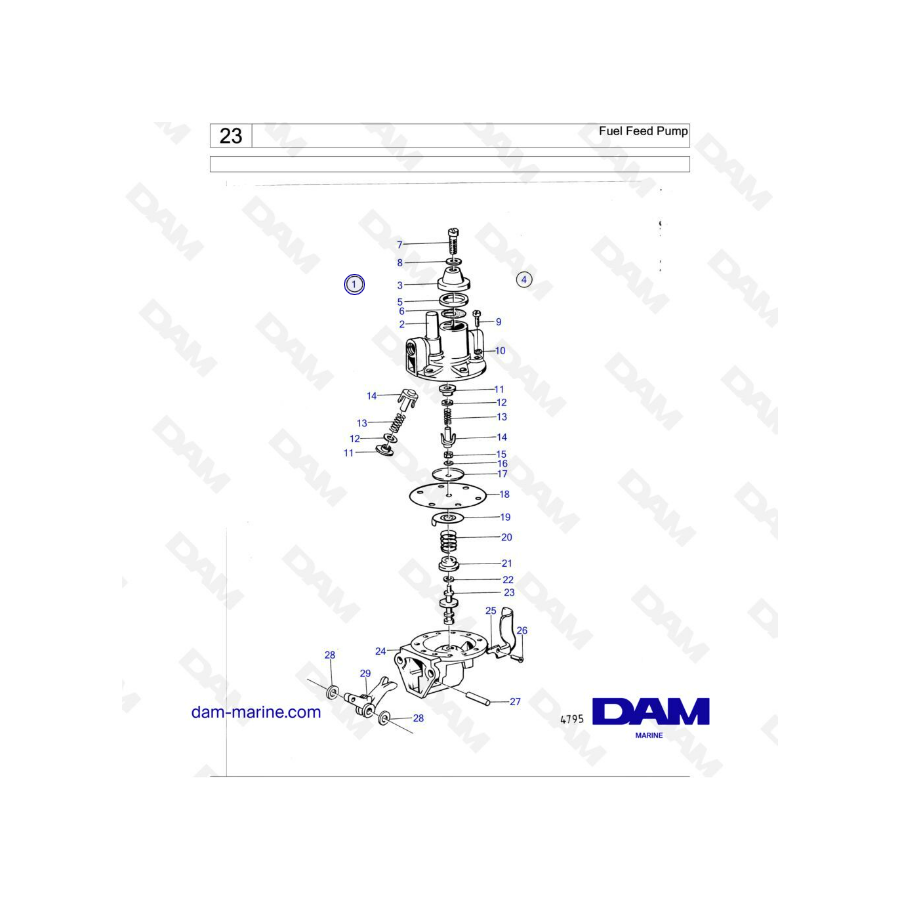 Volvo Penta AQ115 - Fuel feed pump