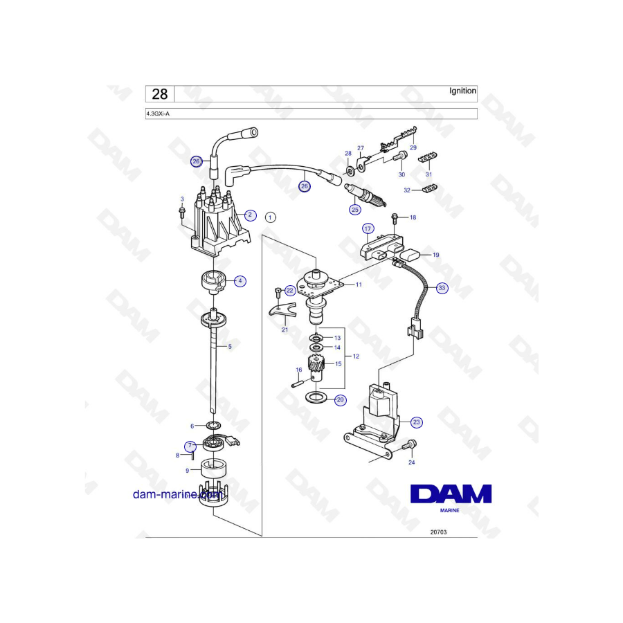 Volvo Penta 4.3L GXI - Encendido