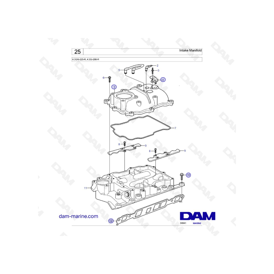 Volvo Penta 4.3L GI - Colector de admisión