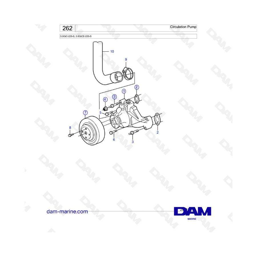 Volvo Penta 5.0L GI - Circulation pump