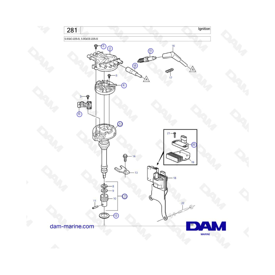 Volvo Penta 5.0L GI - Encendido