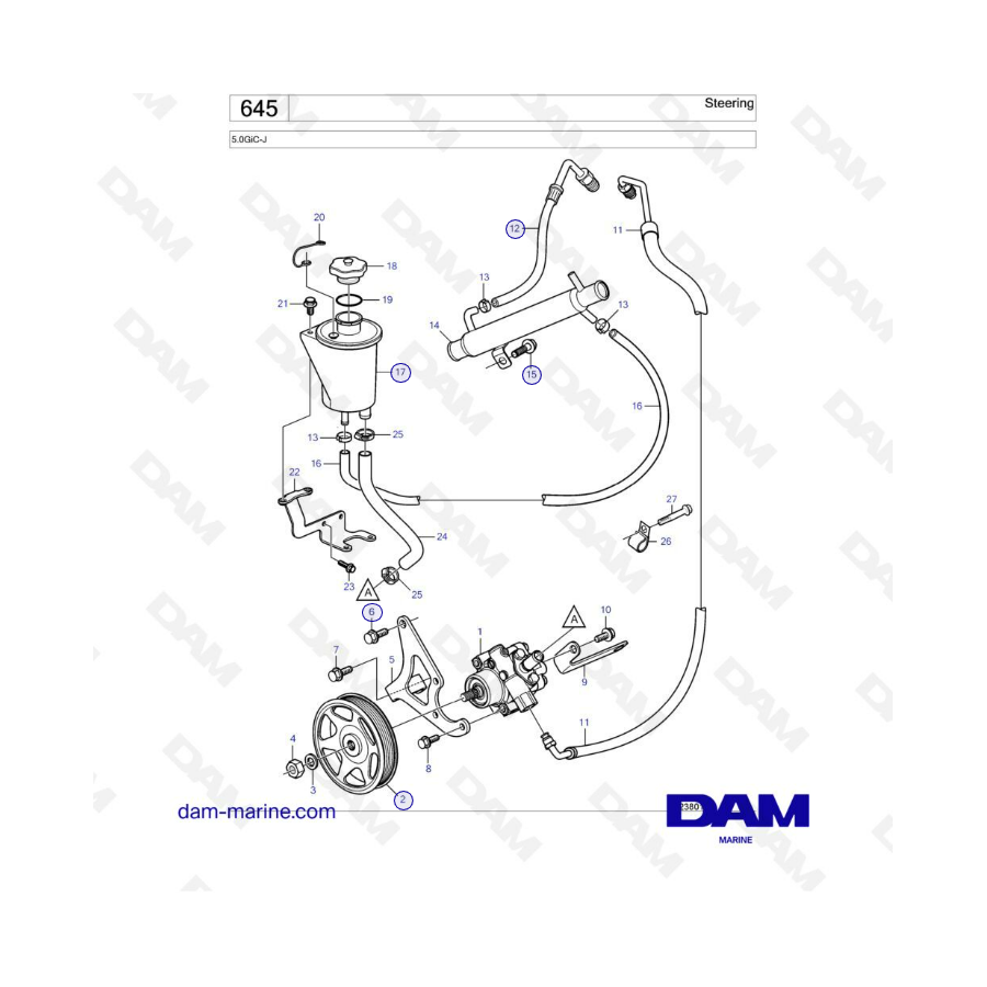 Volvo Penta 5.0L GI - Dirección