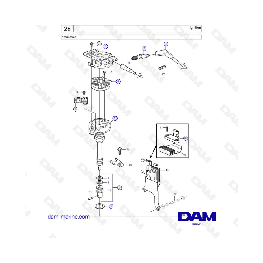 Volvo Penta 5.0L GXI - Encendido