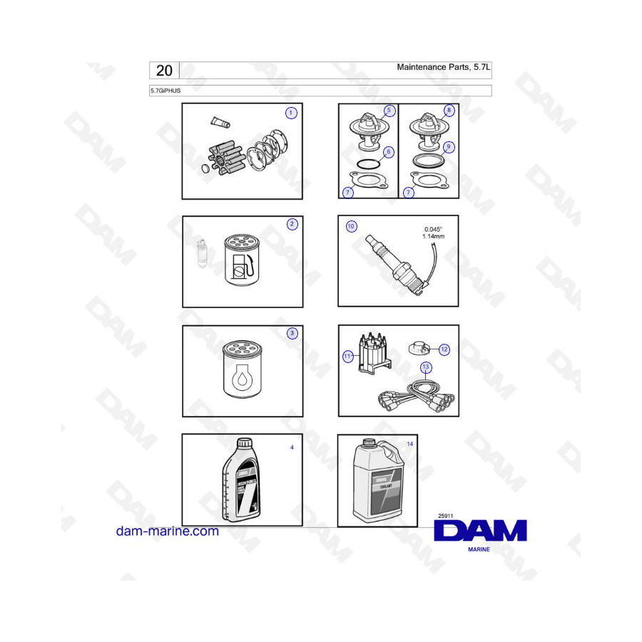 Volvo Penta 5.7L GI - Maintenance Parts 5.7L