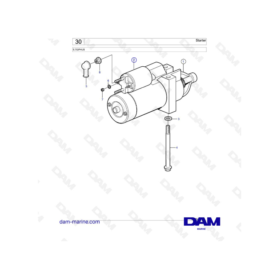 Volvo Penta 5.7L GI - Motor de arranque