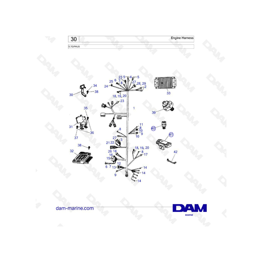 Volvo Penta 5.7L GI - Engine harness