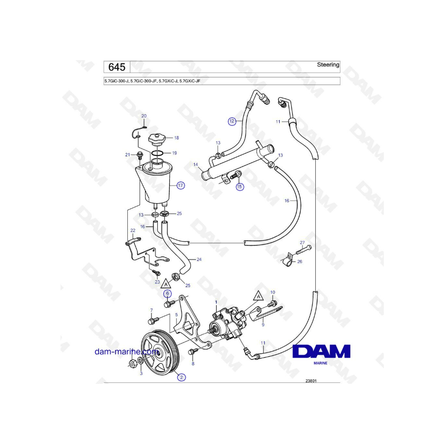 Volvo Penta 5.7L GXI - Dirección