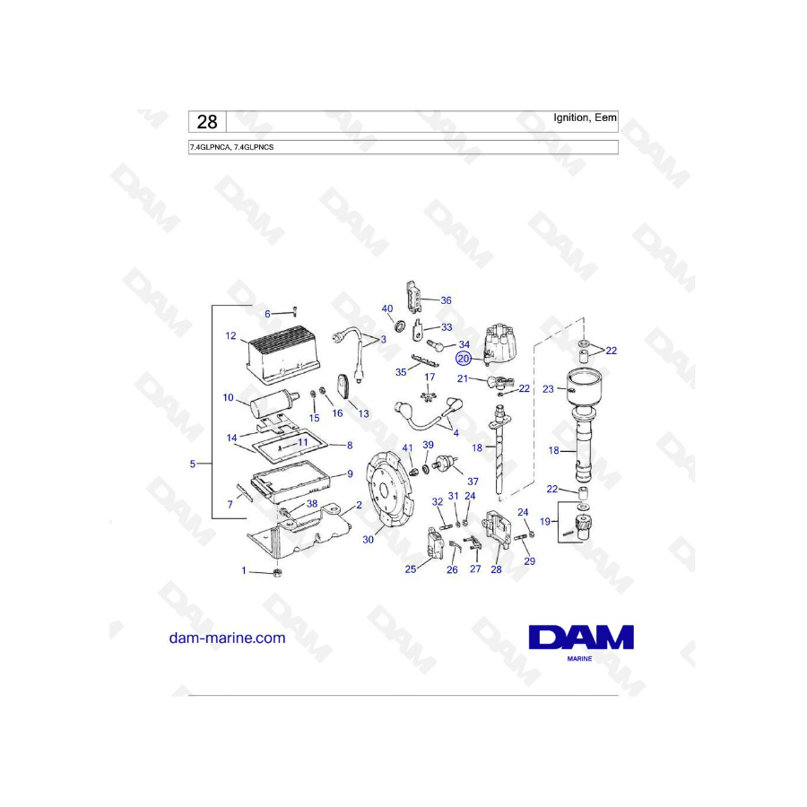 Volvo Penta 7.4L GL - Encendido