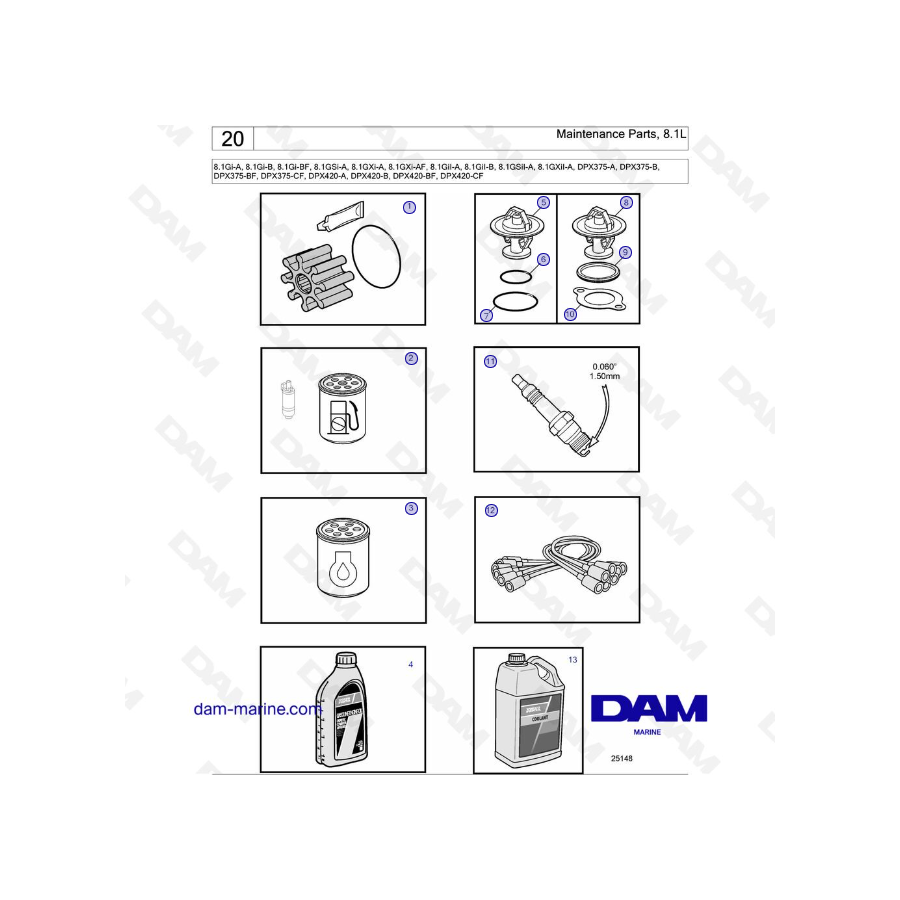 Volvo Penta 8.1L GI - Maintenance Parts 8.1L