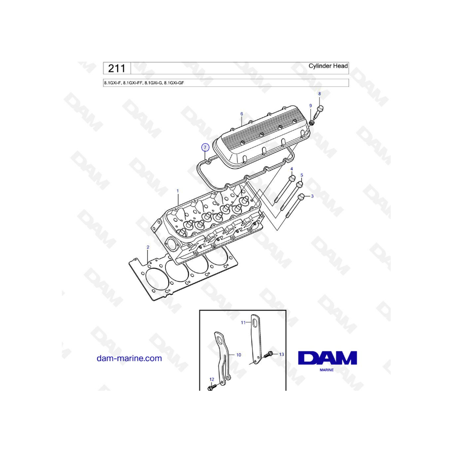 Volvo Penta 8.1L GXI - Culata