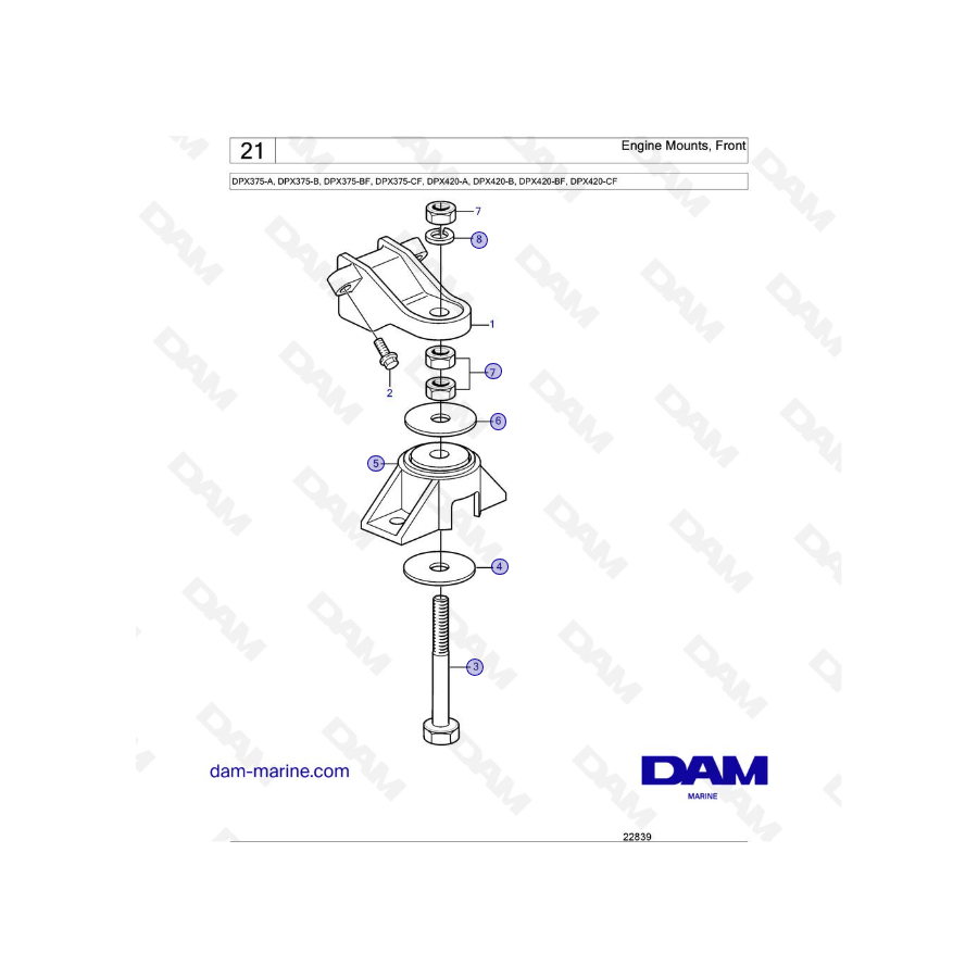 Volvo Penta 8.1L GI - Engine Mounts Front