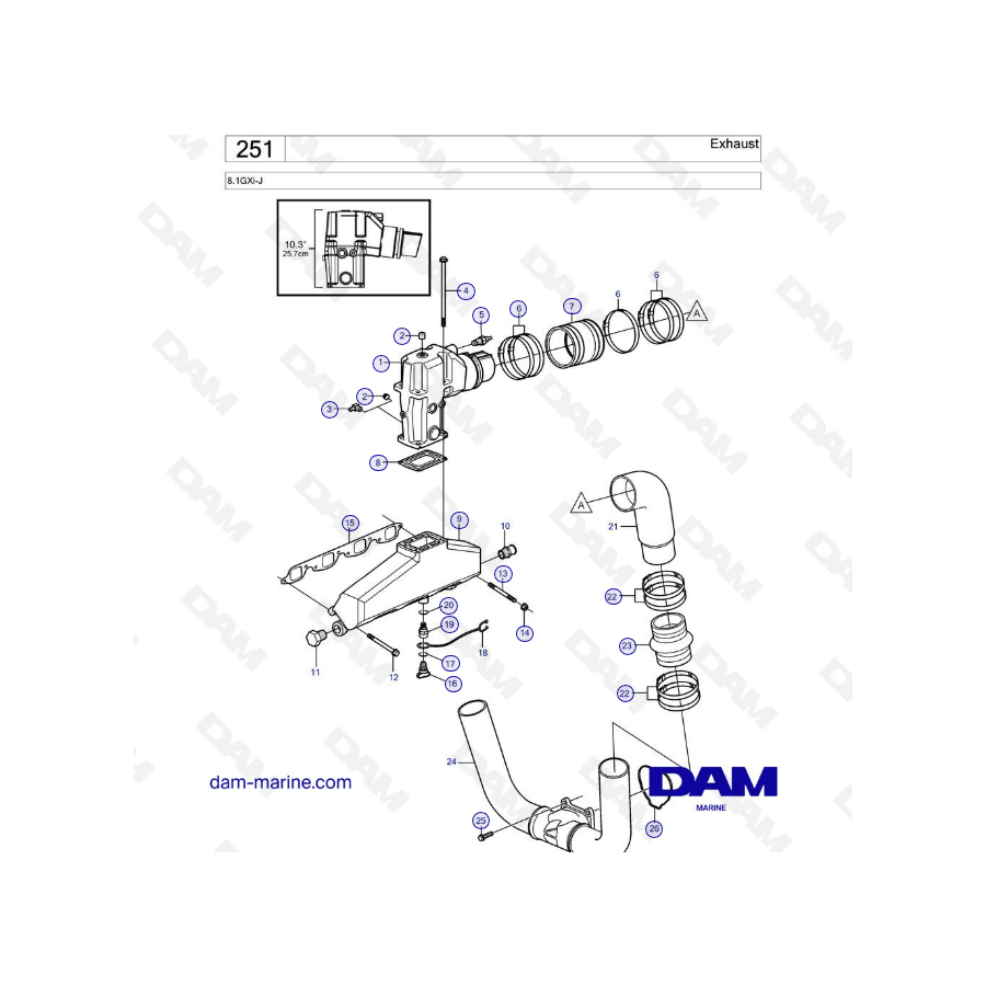 Volvo Penta 8.1L GXI - Exhaust