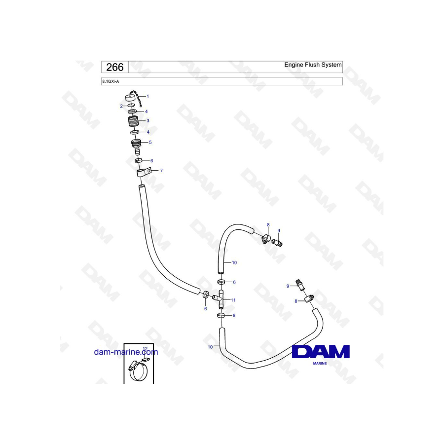 Volvo Penta 8.1L GXI - Engine flush system