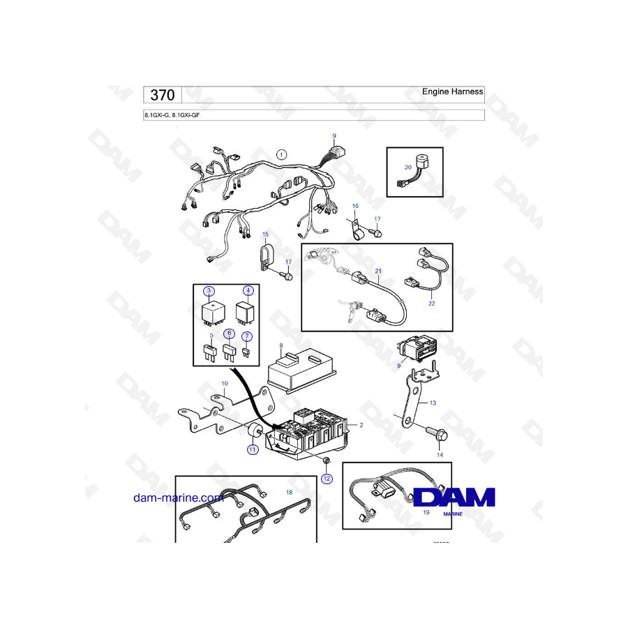 Volvo Penta 8.1L GXI - Engine harness