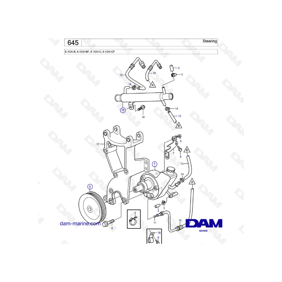 Volvo Penta 8.1L GXI - Dirección