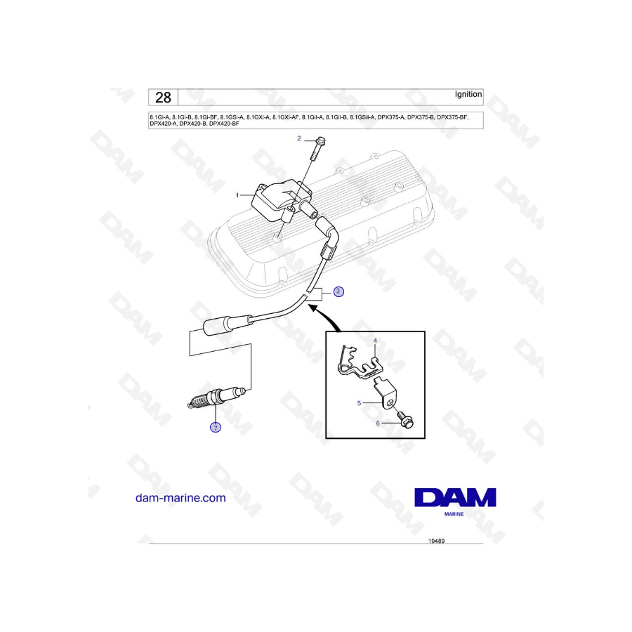 Volvo Penta 8.1L GI - Encendido