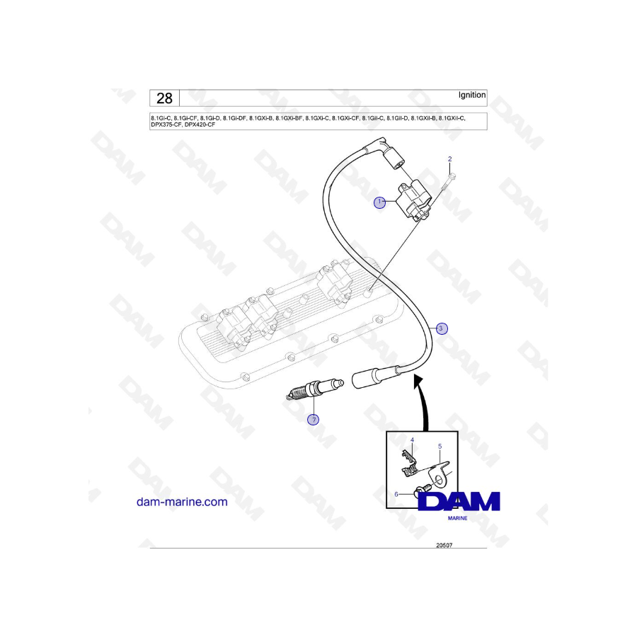 Volvo Penta 8.1L GI - Encendido