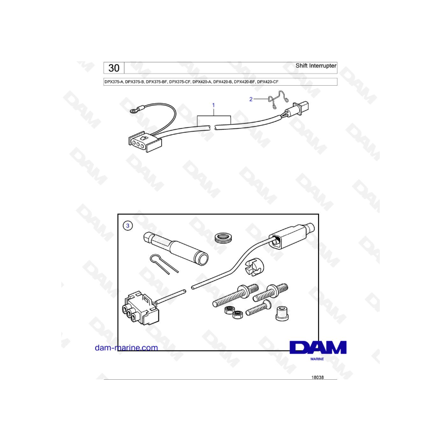 Volvo Penta 8.1L GI - Interruptor de cambio