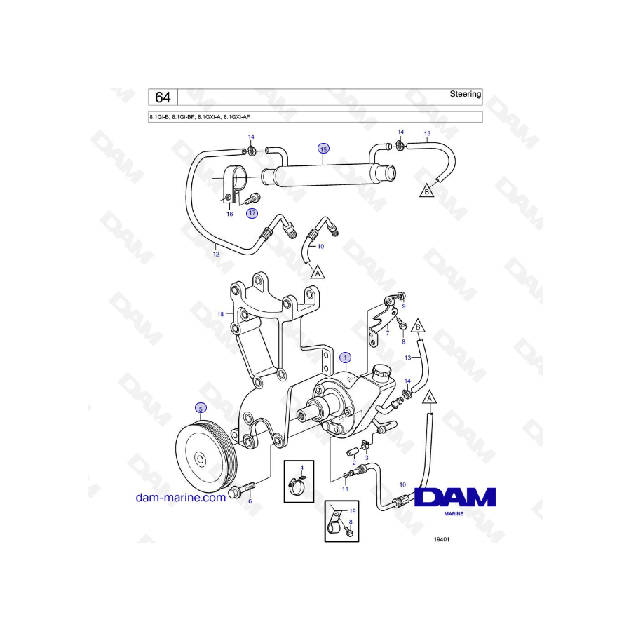 Volvo Penta 8.1L GI - Steering