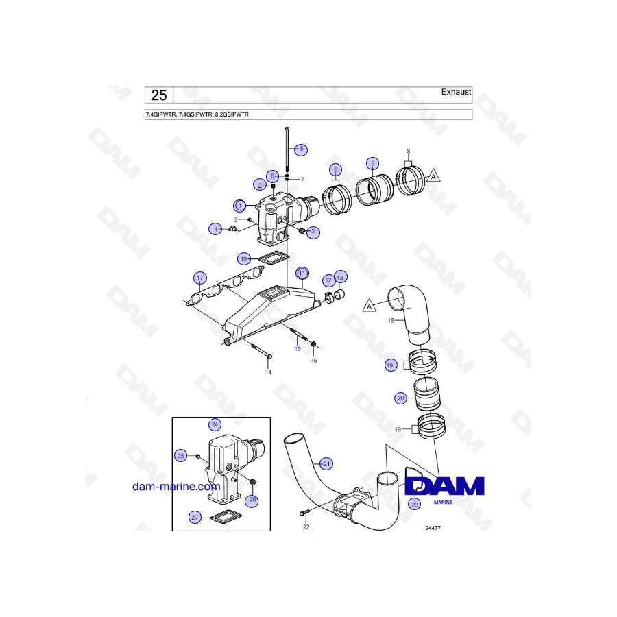 Volvo Penta 7.4L GI - Exhaust