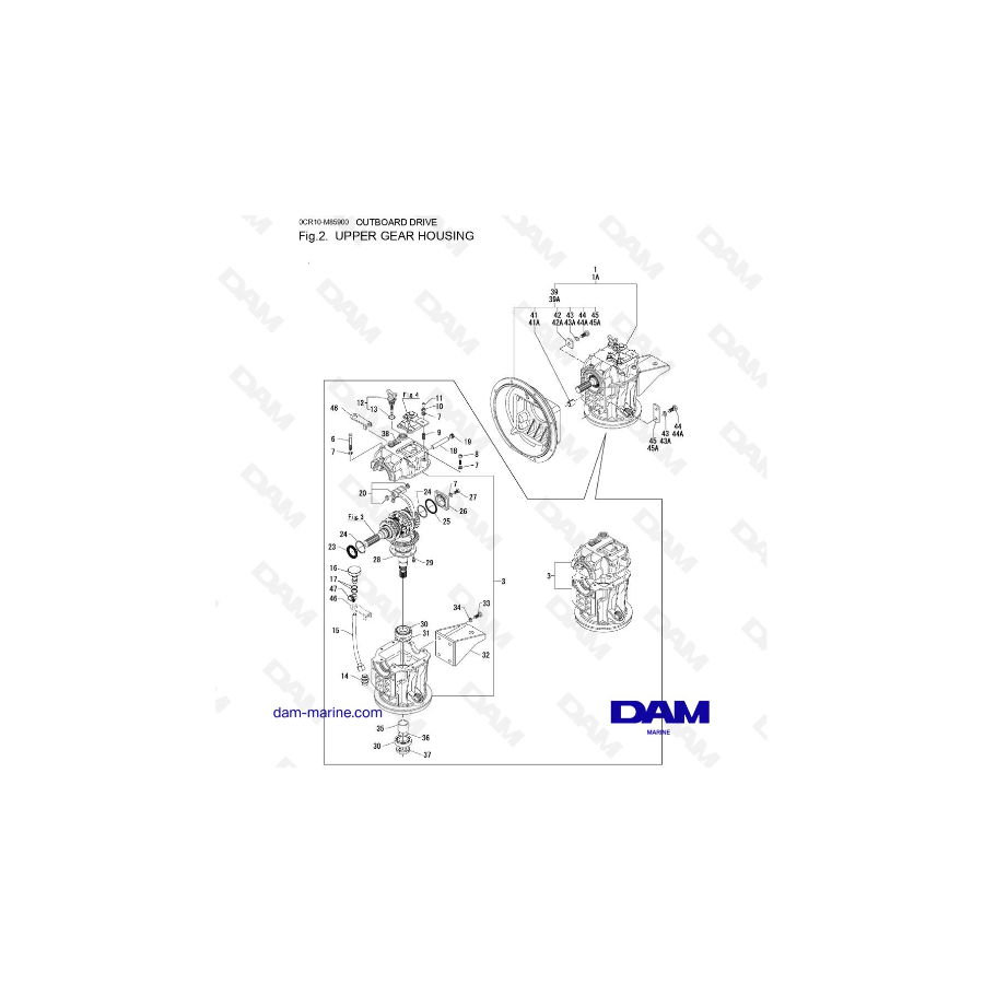 Yanmar SD60 - Caja de engranajes superior