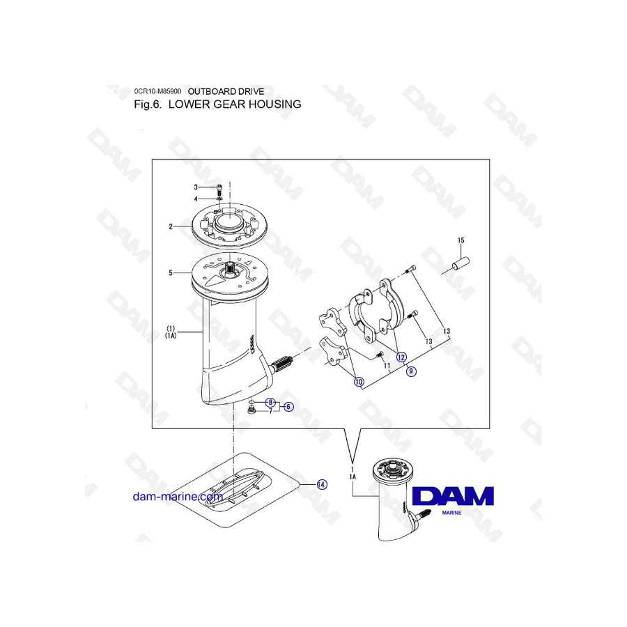 Yanmar SD60 - Caja de engranajes inferior