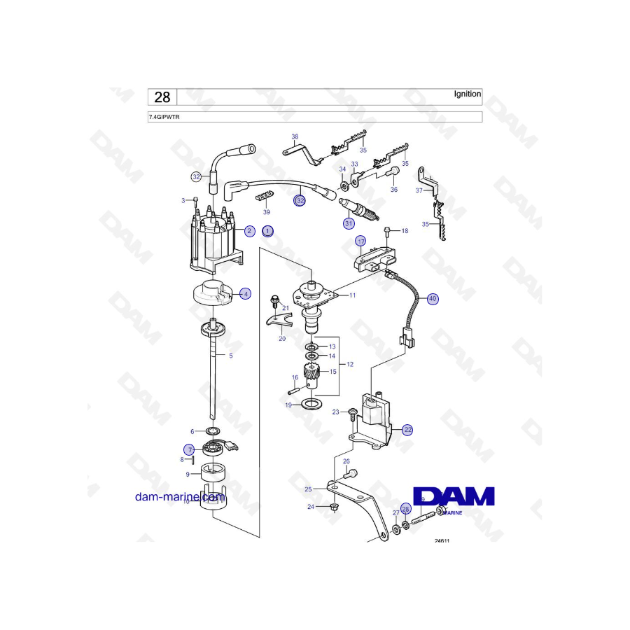 Volvo Penta 7.4L GI - Encendido