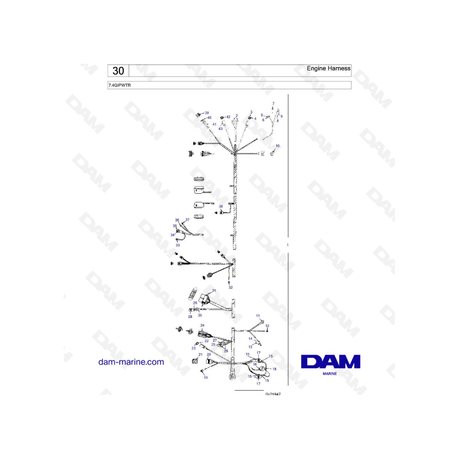 Volvo Penta 7.4L GI - Engine Harness