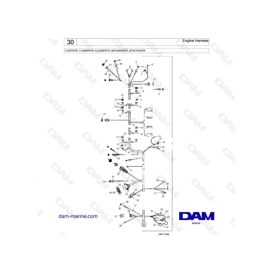 Volvo Penta 7.4L GI - Engine Harness