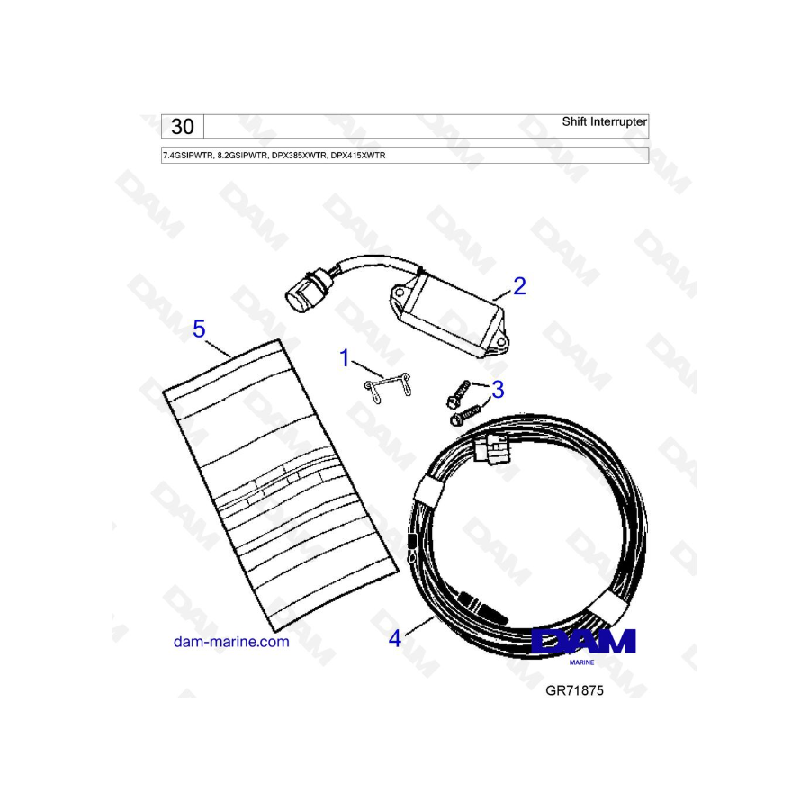 Volvo Penta 7.4L GI - Interruptor de cambio