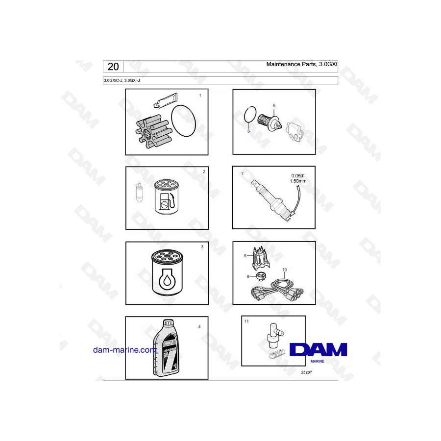 Volvo Penta 3.0L GXI - Maintenance Parts