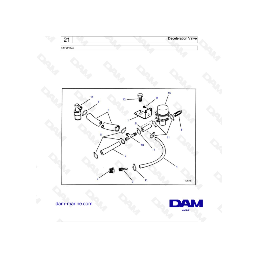 Volvo Penta 5.8L FL - Deceleration Valve