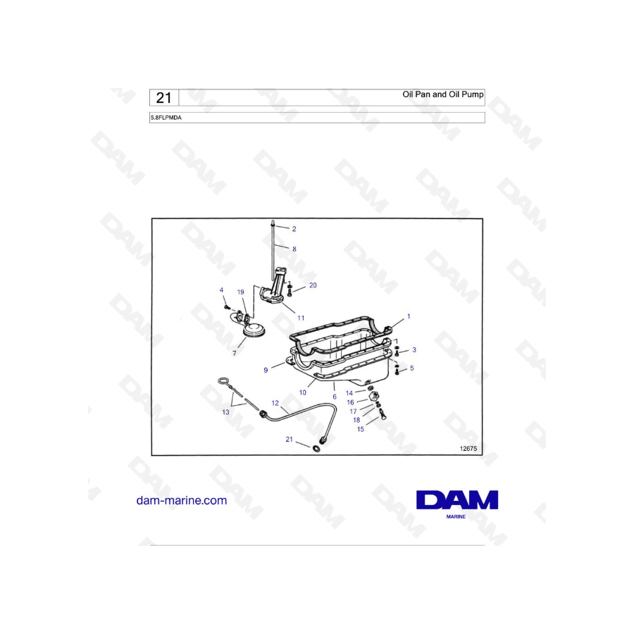 Volvo Penta 5.8L FL - Oil Pan and Oil Pump