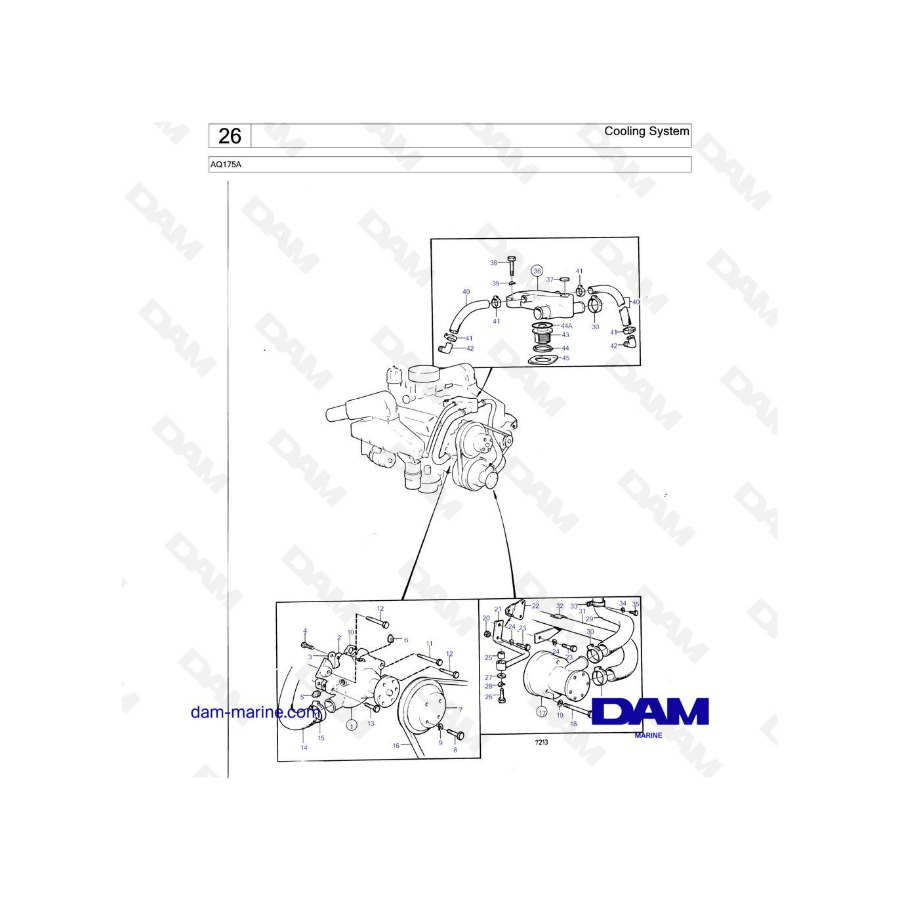 Volvo Penta AQ175 - Cooling system