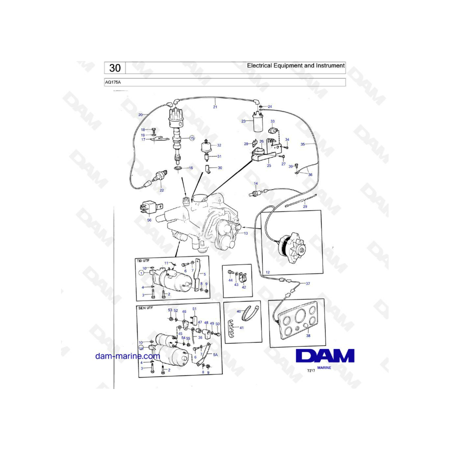 Volvo Penta AQ175 - Electrical equipement & instrument