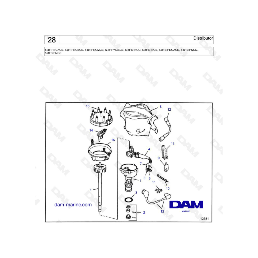 Volvo Penta 5.8L FI - Distributor