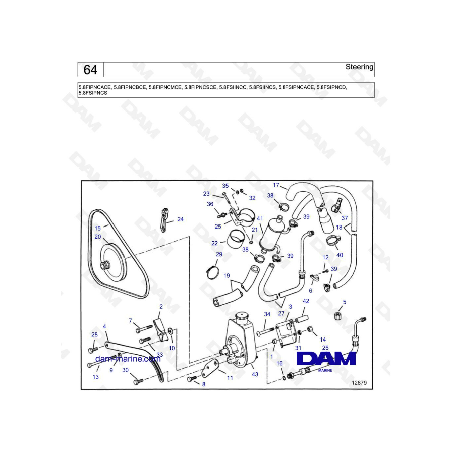  Volvo Penta 5.8L FI - Dirección