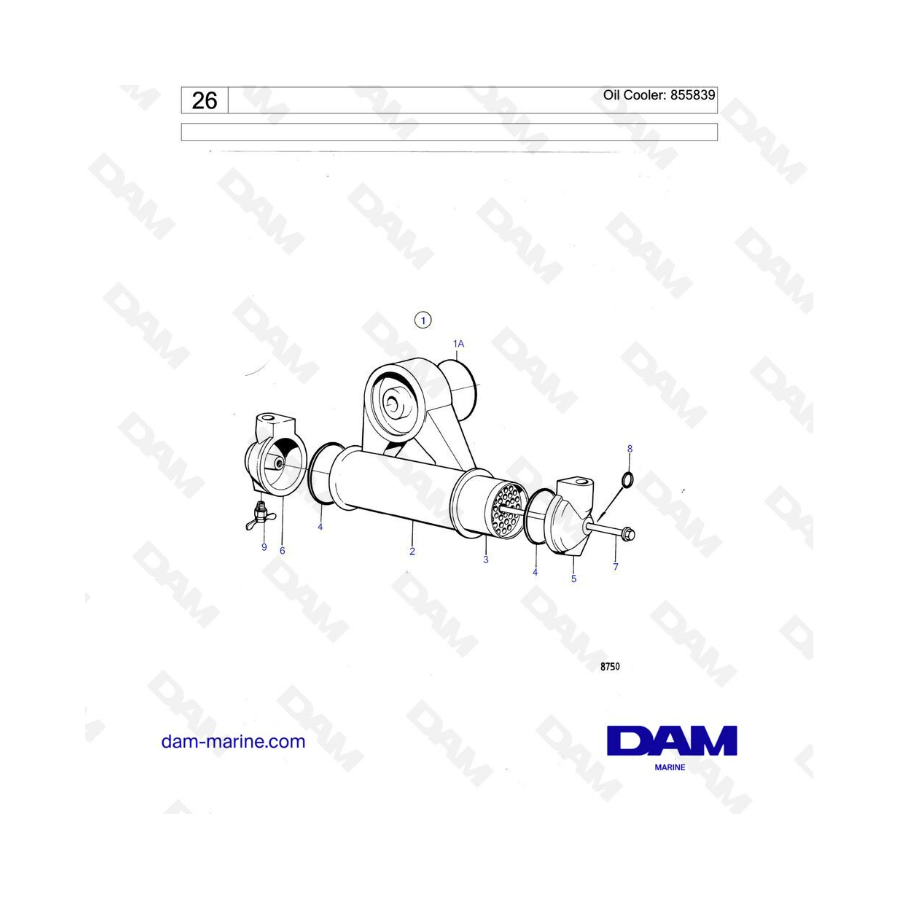 Volvo Penta AQ171 - Oil cooler