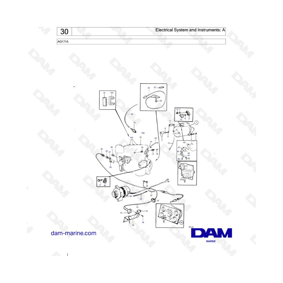 Volvo Penta AQ171 - Electrical system & instruments