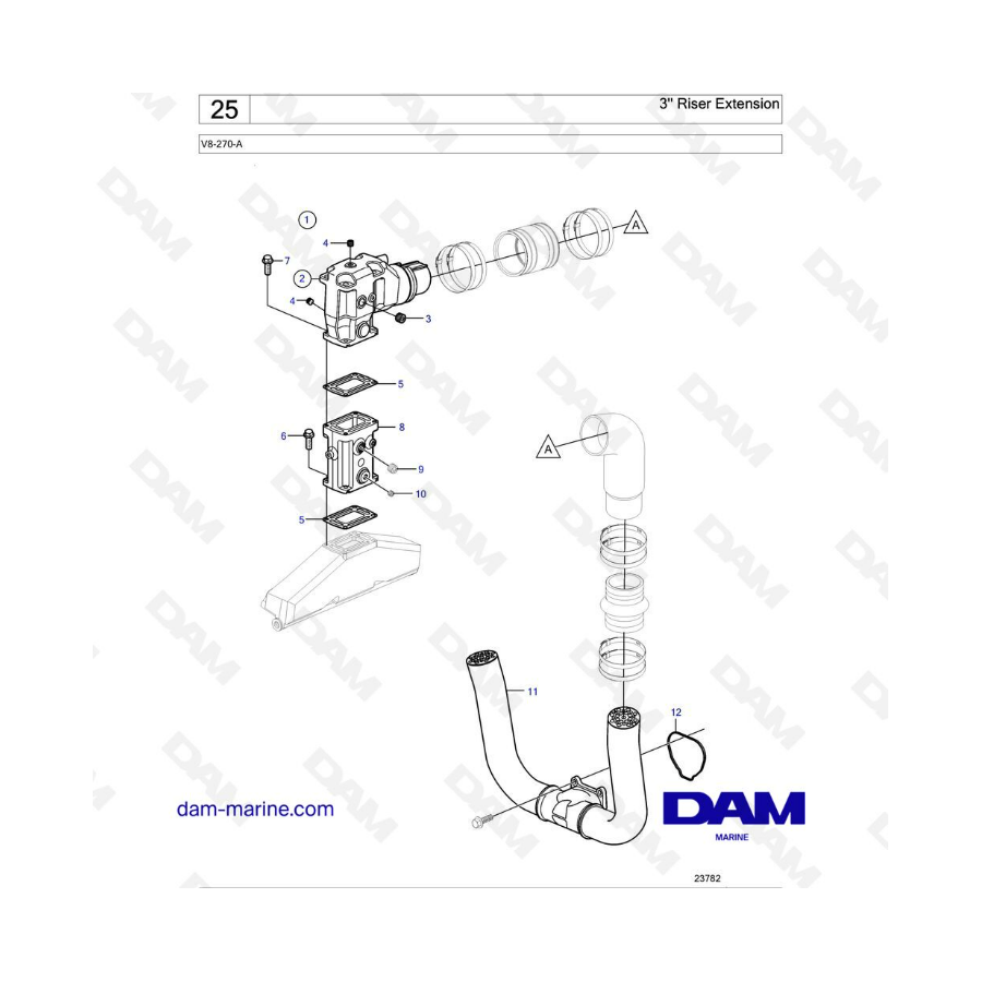 Volvo Penta V8-270 - 3" Riser Extension