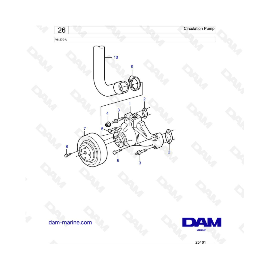 Volvo Penta V8-270 - Circulation pump